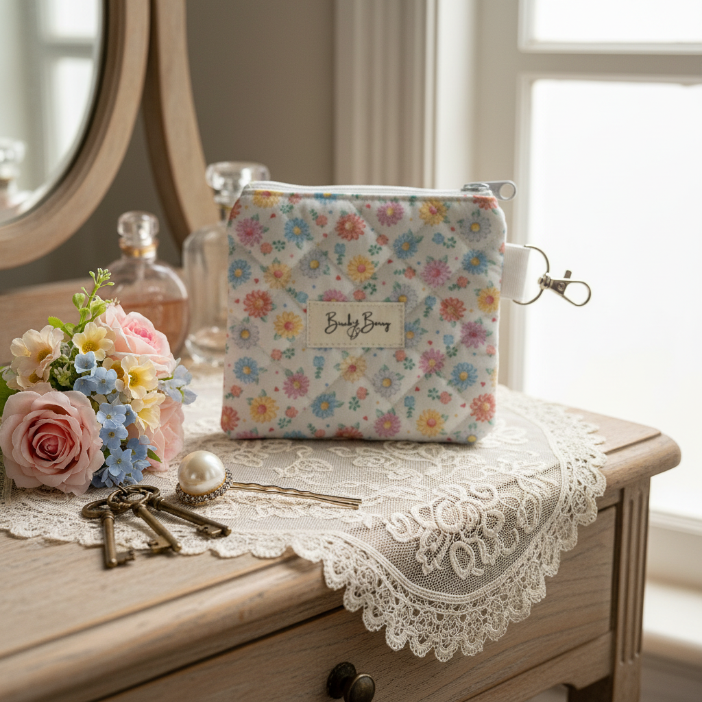 Quilted Cotton Keychain Wallets